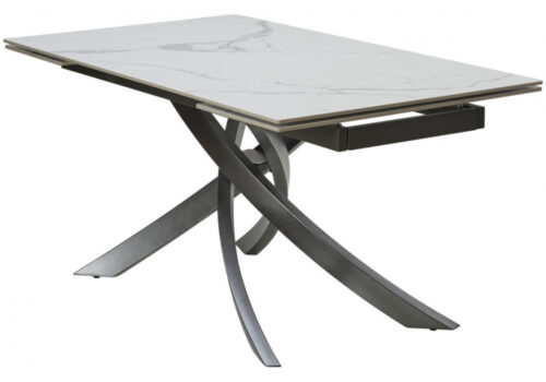Estebio 160 gloss statuario white solid ceramic / серый металлик