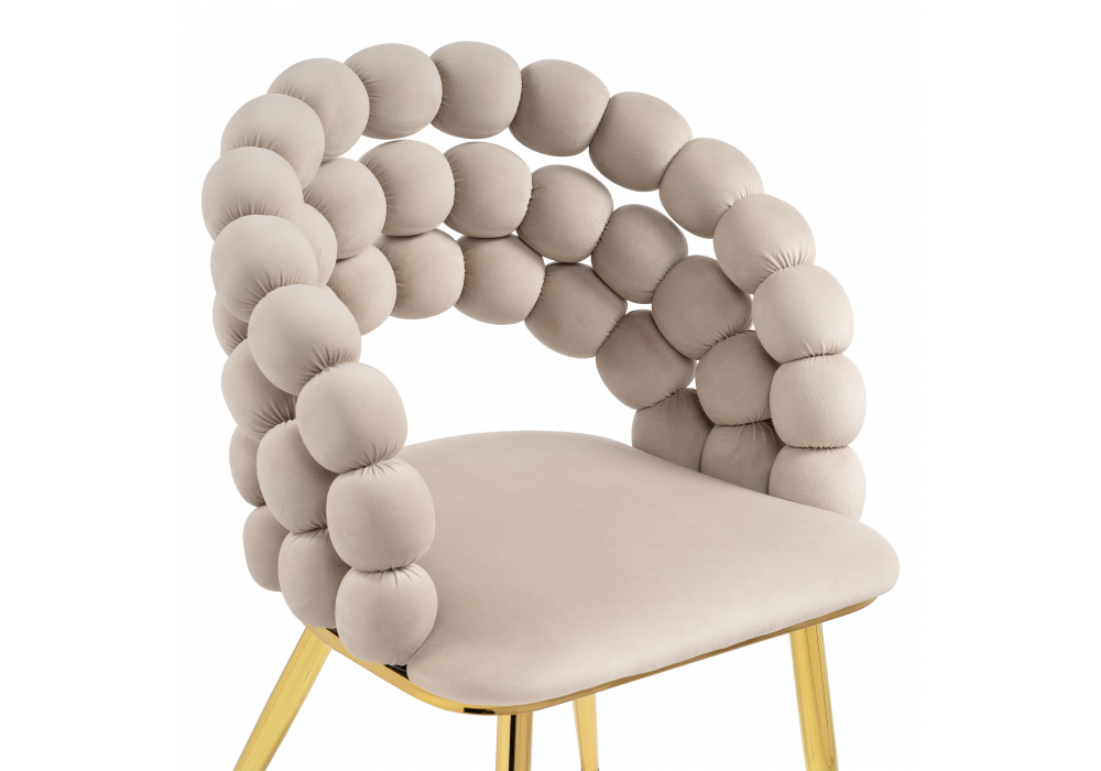 Стул на металлокаркасе Ball beige / gold — изображение 2